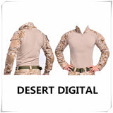 Camouflage military uniform us army combat shirt cargo multicam Airsoft paintball militar tactical clothing with knee pads