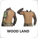 Camouflage military uniform us army combat shirt cargo multicam Airsoft paintball militar tactical clothing with knee pads