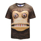 Cool T-shirt 3D T-shirt Print Monkey Short Sleeve Summer Tops Tees Tshirt Fashion Animal Print Shirt